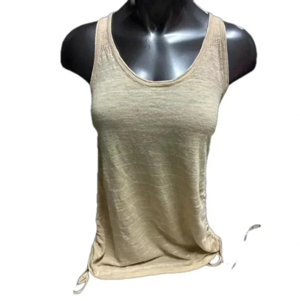 Athleta linen cotton blend racer back with tie sides